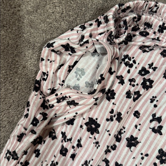 Simply Vera Vera Wang Black/Pink Floral Striped Pajama Set SIZE XXL - Picture 7 of 8